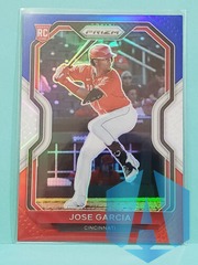 2021 Panini Prizm Red White & Blue Prizm Rookie #74 - Jose Garcia - Reds